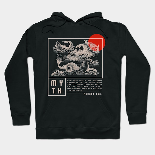 mythical black sculpture Hoodie by DesignVIP